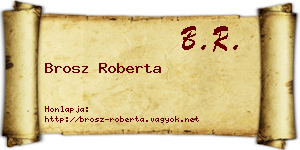Brosz Roberta névjegykártya